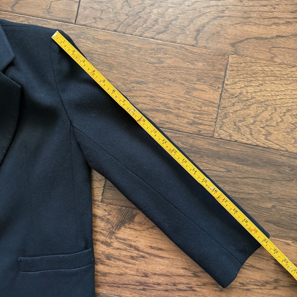 Dumas Blazer Pure Wool Tailored Jacket Quiet Luxury Office Siren Black Vintage S - Picture 13 of 14